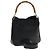 Borsa a mano in pelle GUCCI Bamboo 2 vie nera oro 001 3754 1638 Auth ti2587