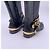 Versace Botas de montar de cuero negro con hebillas de metal dorado talla 36 - vista 4