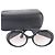 Gafas de sol Chanel Ovaladas Negras con logo CC dorado 0014 Negro - vista 2