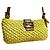 Fendi Gelbe Rafia Geflochtene Strohtasche Baguette
