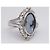 Autre Marque Anello Cammeo in Oro Bianco e Diamanti Nero Argento - vista 2
