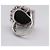 Autre Marque Anello Cammeo in Oro Bianco e Diamanti Nero Argento - vista 3