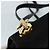 Borsa a Spalla Gancini in Camoscio Nero e Oro Salvatore Ferragamo Auth bs20936 D'oro - vista 14