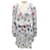 Autre Marque LoveShackFancy White / Blue Multi Floral Chiffon Mini Dress Multiple colors Viscose  ref.1945899