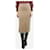Autre Marque Beige ribbed knit midi skirt - size UK 10  ref.1946240