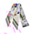 Hermès Écharpe Hermes Twilly WOW Soie Blanc Multicolore  ref.1946293