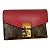 Louis Vuitton Pallas Compact Dreifach-Brieftasche Braun Rot