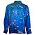 Camicia a colletto convertibile stampata Loewe in seta blu