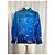 Camicia a colletto convertibile stampata Loewe in seta blu - vista 6