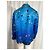 Camicia a colletto convertibile stampata Loewe in seta blu - vista 8