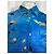 Camicia a colletto convertibile stampata Loewe in seta blu - vista 9