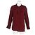 Theory Bordeaux Seidenbluse mit Rüschendetails und Knöpfen in Langarm Braun Rot - Ansicht 3