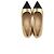 Timeless Pumps Punta CC Chanel in Pelle Dorata D'oro - vista 6