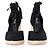 Reformation Camille Wedge con lacci in suede nero - vista 8