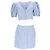 Reformation Set Top e Mini Gonna Ethel Two Piece in Lino Blu Chiaro