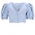 Reformation Set Top e Mini Gonna Ethel Two Piece in Lino Blu Chiaro - vista 12