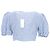 Reformation Set Top e Mini Gonna Ethel Two Piece in Lino Blu Chiaro - vista 4