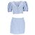 Reformation Set Top e Mini Gonna Ethel Two Piece in Lino Blu Chiaro - vista 9