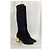 Stivali alti con zip in suede nero Louis Vuitton - vista 11