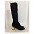 Stivali alti con zip in suede nero Louis Vuitton - vista 7