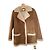 Abrigo 3/4 de piel de cordero Pablo De Gerard Darel Camel Camello