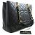 CHANEL Bolsa de compras GST 13" em couro de bezerro texturizado com corrente para ombro Preto