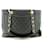 CHANEL Bolsa de compras GST 13" em couro de bezerro texturizado com corrente para ombro Preto - vista 3