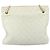 CHANEL Bolsa de Ombro Matelassé de Couro Branco Dourado CC Auth bs20903 - vista 2