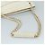 CHANEL Bolsa de Ombro Matelassé de Couro Branco Dourado CC Auth bs20903 - vista 7
