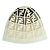 Cappello Fendi in cashmere e lana, beige, monogramma FF.