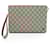 Gucci GG Supreme Second Bag Clutch Beige Dark red Leather Cloth  ref.1948669