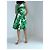 Vestido Dolce & Gabbana de seda estampado hojas de plátano blanco y verde - vista 2
