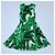 Vestido Dolce & Gabbana de seda estampado hojas de plátano blanco y verde - vista 3