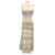 Autre Marque Christopher Esber Beige / Ivory Multi Stripe Sleeveless Cashmere Spliced Lemon Dress Cream  ref.1949014