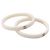 Timeless Chanel Set vintage di 2 bracciali a bangle in resina bianca con logo CC Bianco