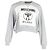 Grauer Baumwollpullover mit Rundhalsausschnitt und Moschino-Druck