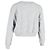 Grauer Baumwollpullover mit Rundhalsausschnitt und Moschino-Druck - Ansicht 3