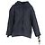 Giacca con cappuccio in poliestere blu navy con dettagli in pizzo intrecciato trapuntato Maje