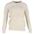 Timeless Chanel gestreifter, geschichteter Pullover aus ivory Wolle Weiß Roh
