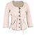 Timeless Chaqueta de tweed de un solo botón con cinturón de Chanel en algodón rosa Castaño