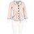 Timeless Chaqueta de tweed de un solo botón con cinturón de Chanel en algodón rosa Castaño - vista 4