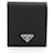 Prada Tessuto Saffiano Leather Bi-Fold Wallet Black Nylon  ref.1949371