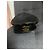 Cappello Chanel in pelle nera con logo CC dorato Nero - vista 2