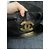 Cappello Chanel in pelle nera con logo CC dorato Nero - vista 4