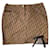 Minifalda Dior Oblique Monograma Marrón Algodón Castaño