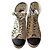 Chanel High-Top Sneaker Beige Baumwolle Floral