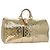 LOUIS VUITTON Monogram Miroir Keepall 55 Borsa Boston Oro LV Auth 104239S D'oro