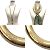 Hermès Hermes Scarf Ring Loop Charm Padlock in Gold - view 3
