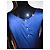 Top Chanel in seta blu notte - vista 5