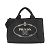 Tote Prada Canapa B2439G Damen Canvas Schultertasche Schwarz